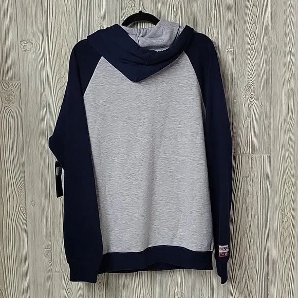 NFL Team Apparel New England Patriots Gray and Blue Hoodie Size Large NWT - Picture 8 of 14